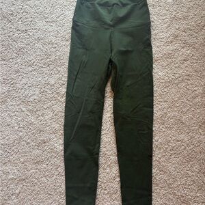 Fabletics Solid Power Hold Olive Green Leggings